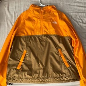 Orange North Face Windbreaker